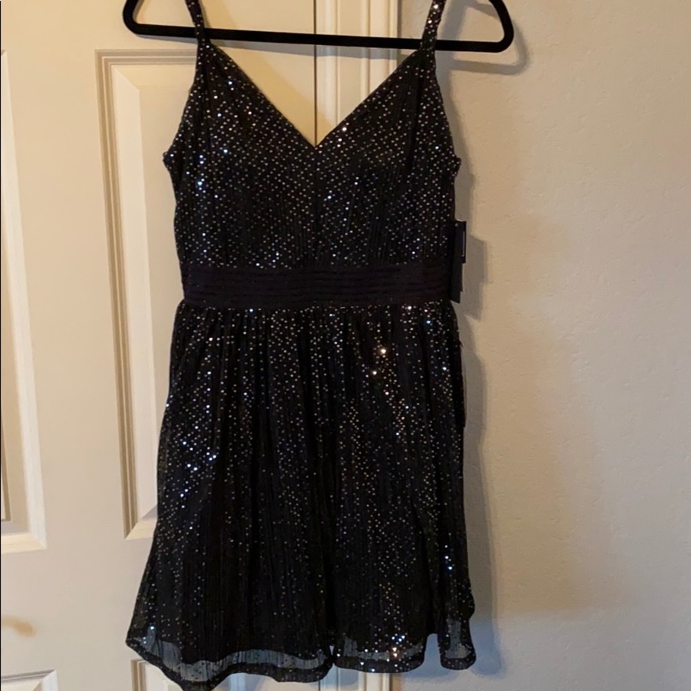 Black & Silver Party Social Dress NWT